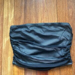 Caution To The Wind Black and Gray Strapless Top